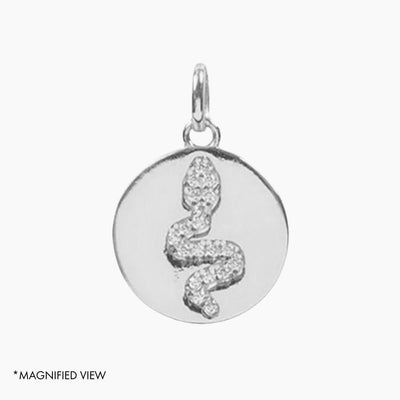 Crystal Collection Pendants Roma Serpent Medallion (Silver)