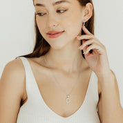 Crystal Collection Pendants Sterling Silver CZ Small Circle Pendant