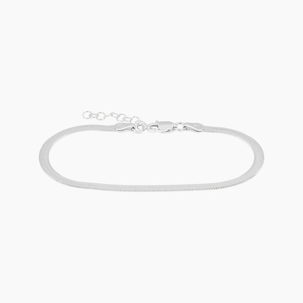 Eros Milano Bracelet Silver Hera 4mm Herringbone Bracelet (Silver)