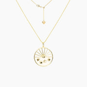 Masami Pearls Pendants Mother of Pearl Sun &Stars Pendant (Gold)