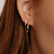 Roma Designer Jewelry Earrings Roma Small Hoop Earrings (Gold)