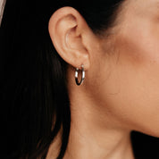 Roma Designer Jewelry Earrings Roma Small Hoop Earrings (Silver)